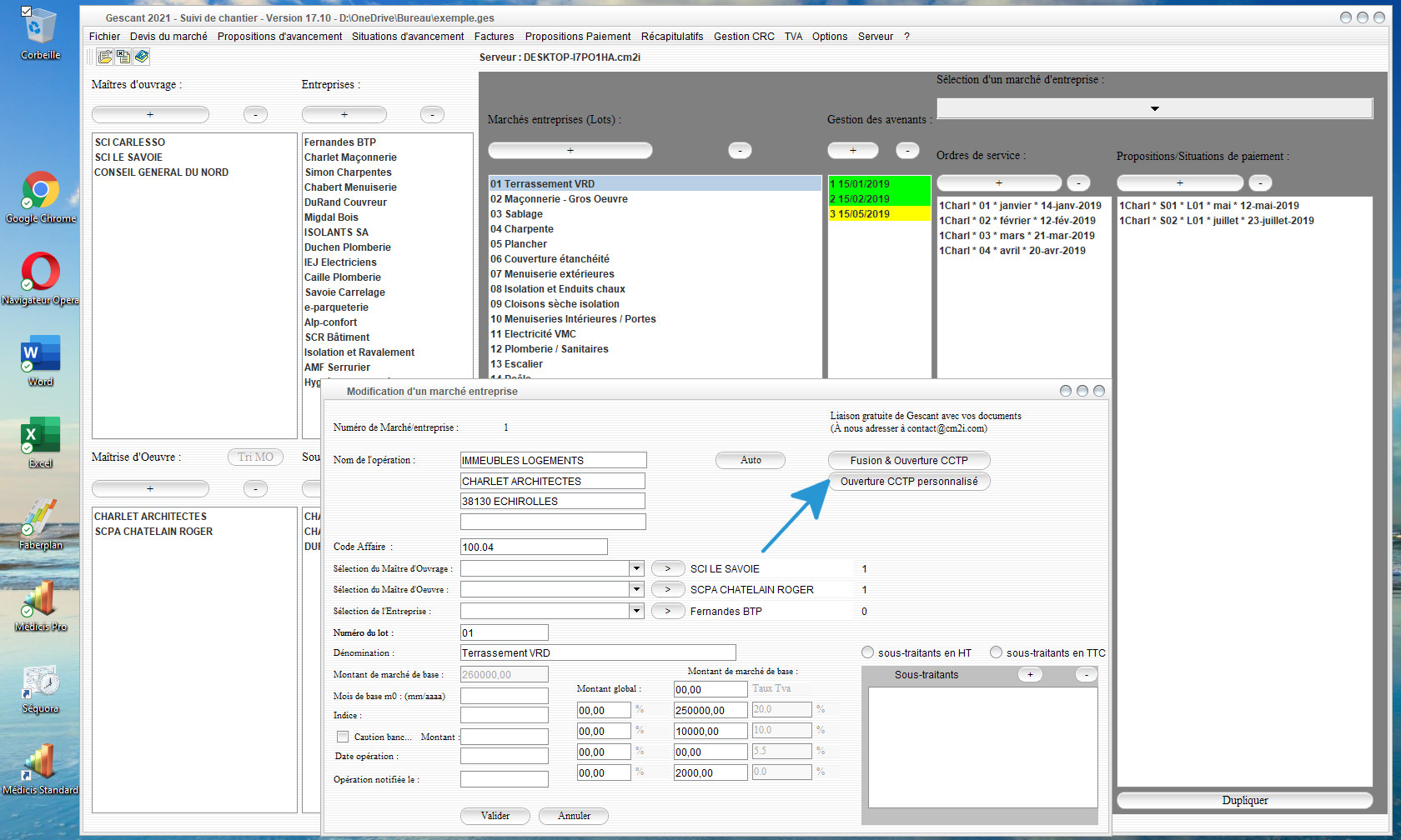 Nouvelle liaison d'un CCTP avec le logiciel de Suivi de Chantier Gescant Mac et PC 17.10