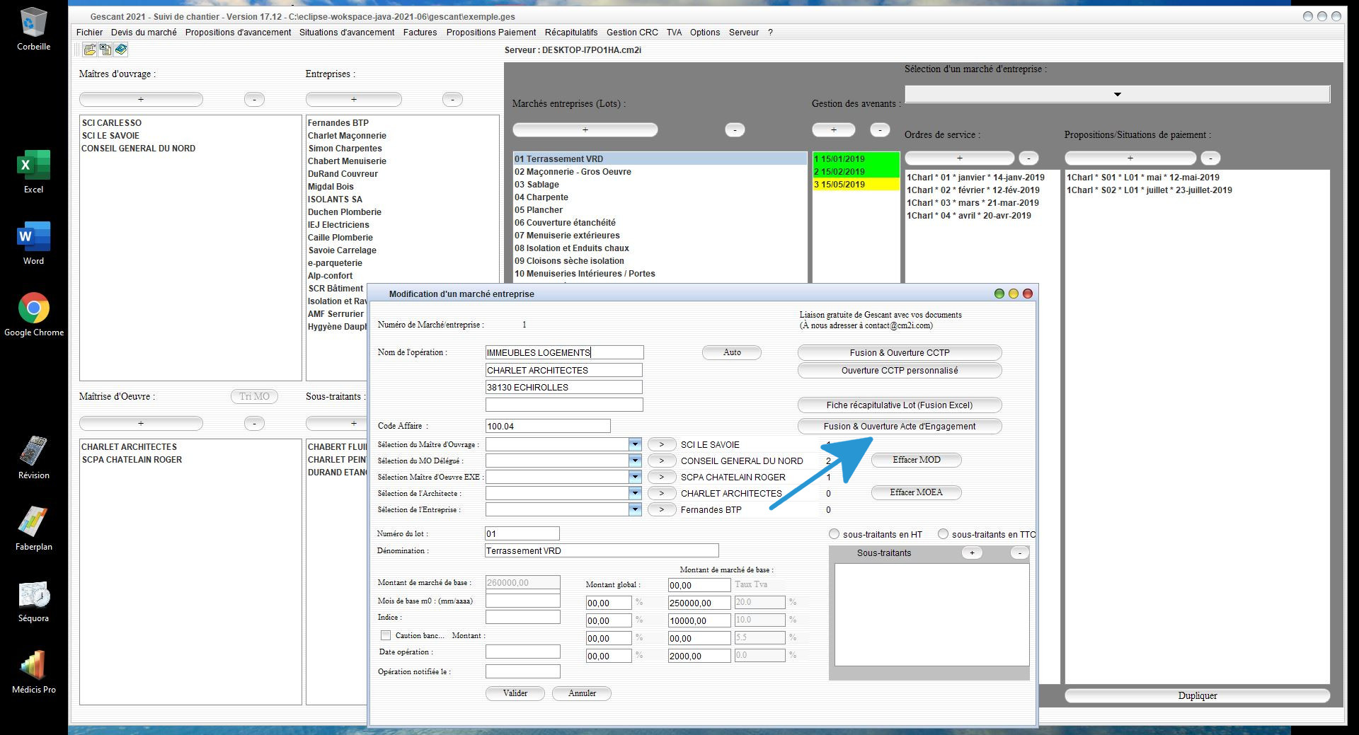 Nouvel Acte d'Engagement personnalisable lié à chaque lot dans le logiciel de Suivi de Chantier Gescant pour Mac et PC 1712.html