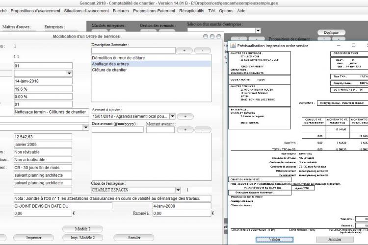 Gestion des ordres de service