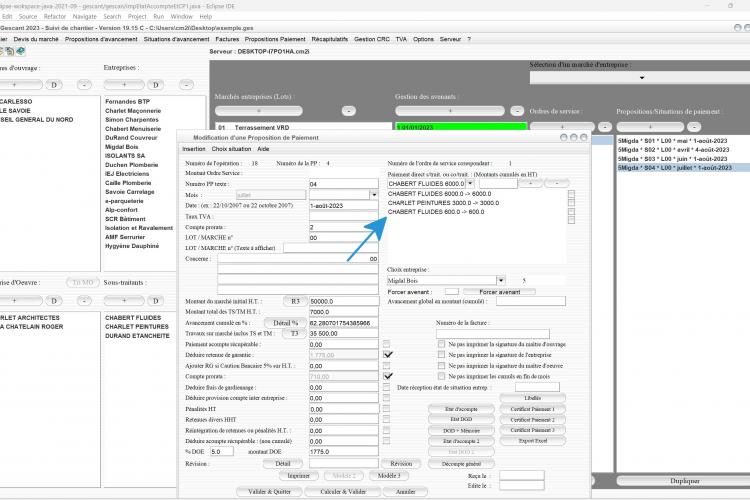 amélioration degestion des sous traitants du logiciel de suivi de chantier Gescant Mac et PC v19.15