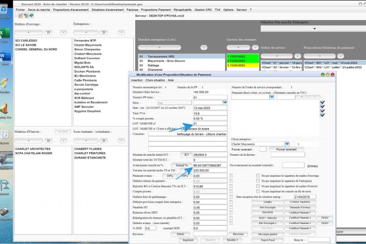 amélioration de la gestion des situations du logiciel de suivi de chantier Gescant Mac et PC v20.05